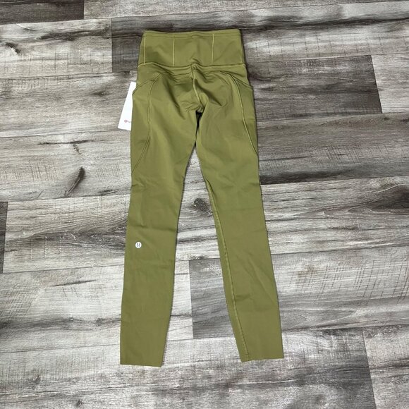 Lululemon Athletic Fast & Free HR Tight 25” Yoga Pants NWT Bronzed Green Size 2 - Picture 2 of 10